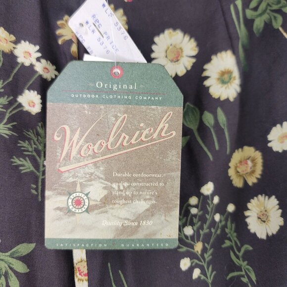 Woolrich Y2K Skirt Size 12 Chocolate Brown Floral Autumn Cottage Chic Earthy - Picture 8 of 10